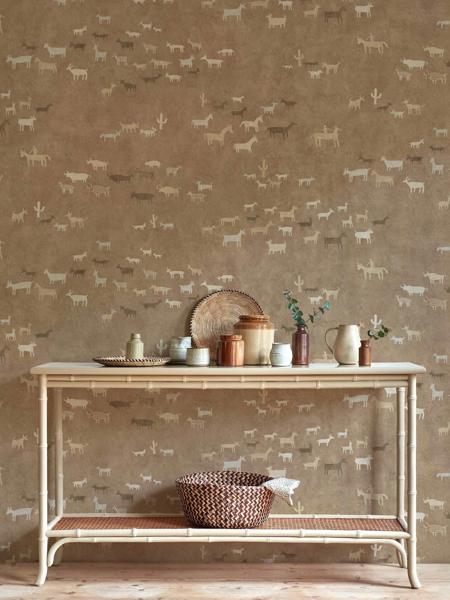 P A P E R  T R A I L ~ part of Lewis &amp; Wood&rsquo;s NEW History Papers collection!

Inspired by 600&ndash;2,000-year-old ancient rock carvings from various sites in America, particularly Newspaper Rock, Utah (thus the name Paper Trail).

Deer, ho