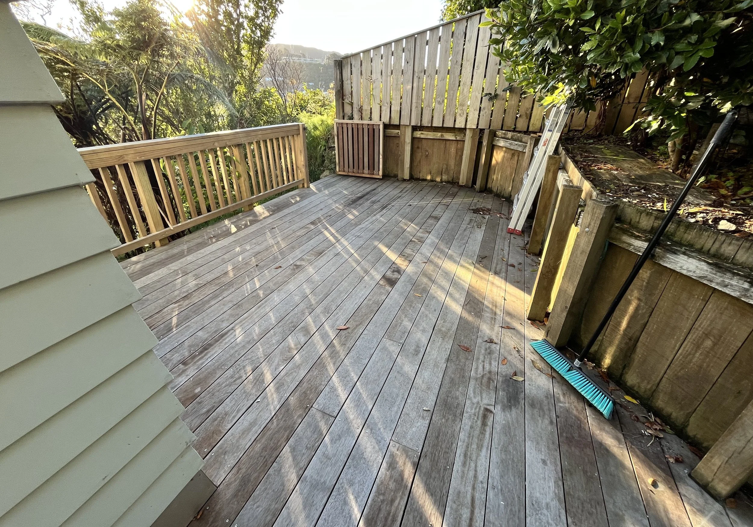 Water blasting decking