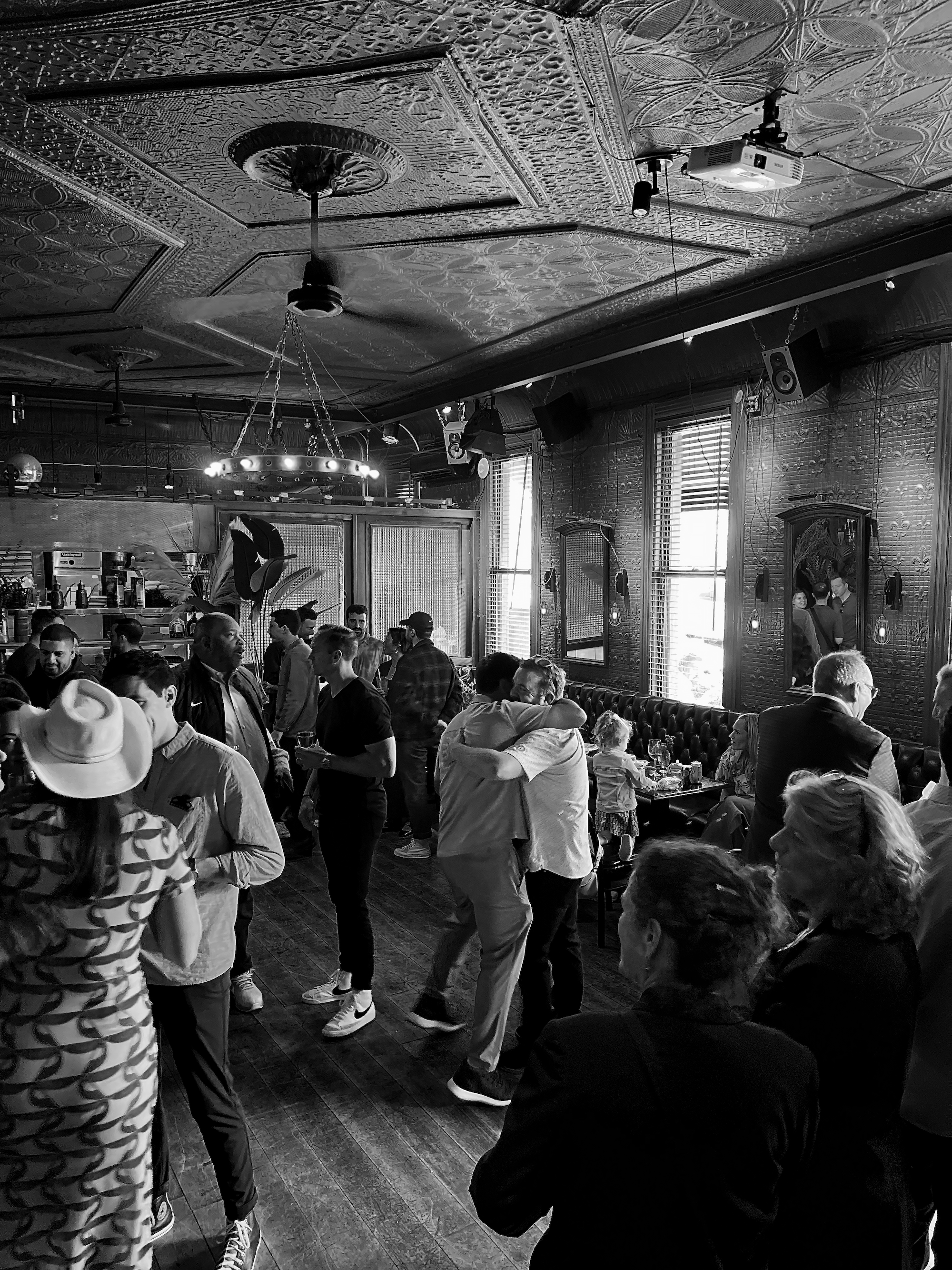 Brunch party in the Macchina Room at The Bedford Brooklyn. 