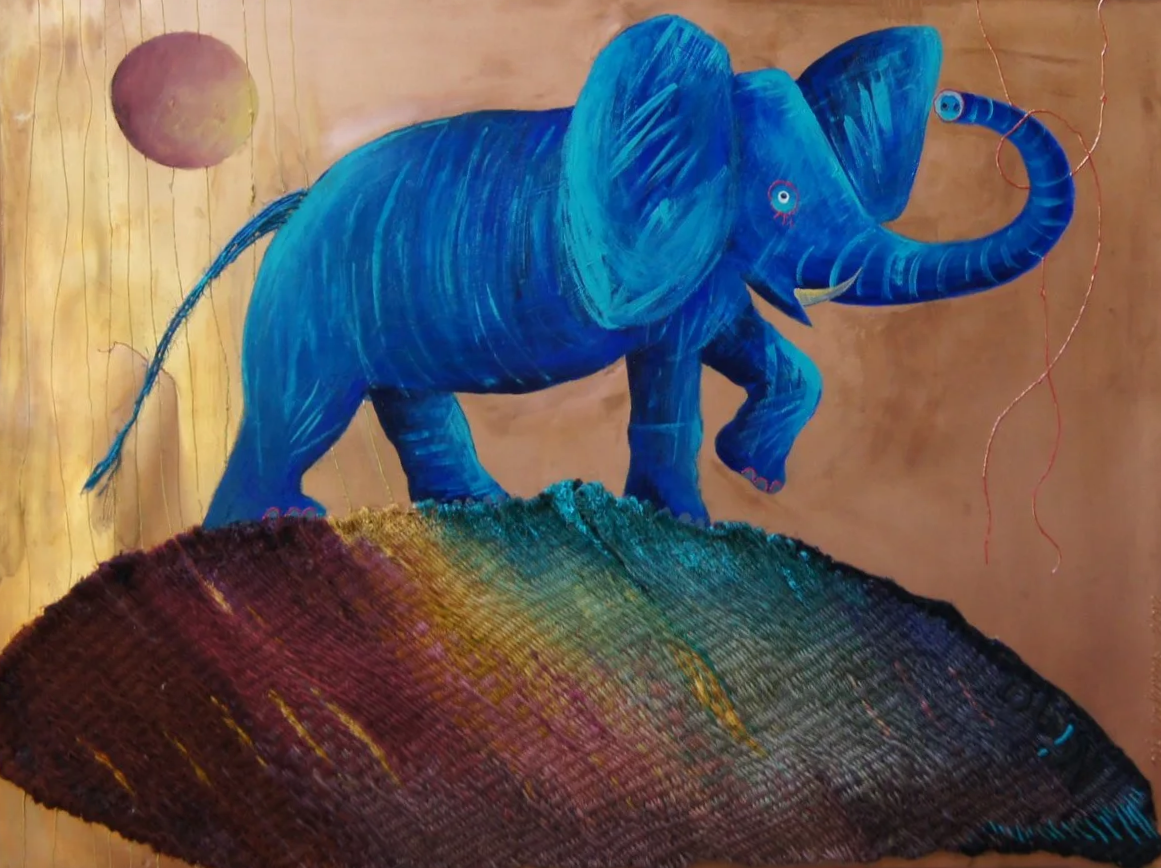 Blue Elephant
Sisal on Copper Metal
30 x 40
