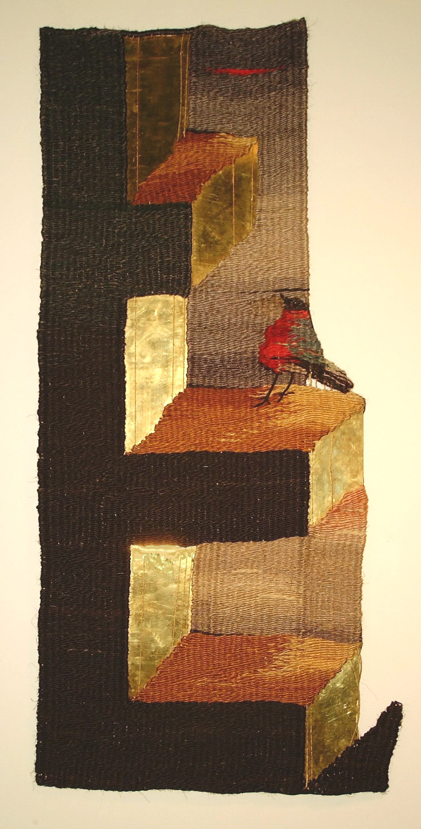 Red Bird on the Shelf
Sisal Fiber, Mixed Media
 67 x 49