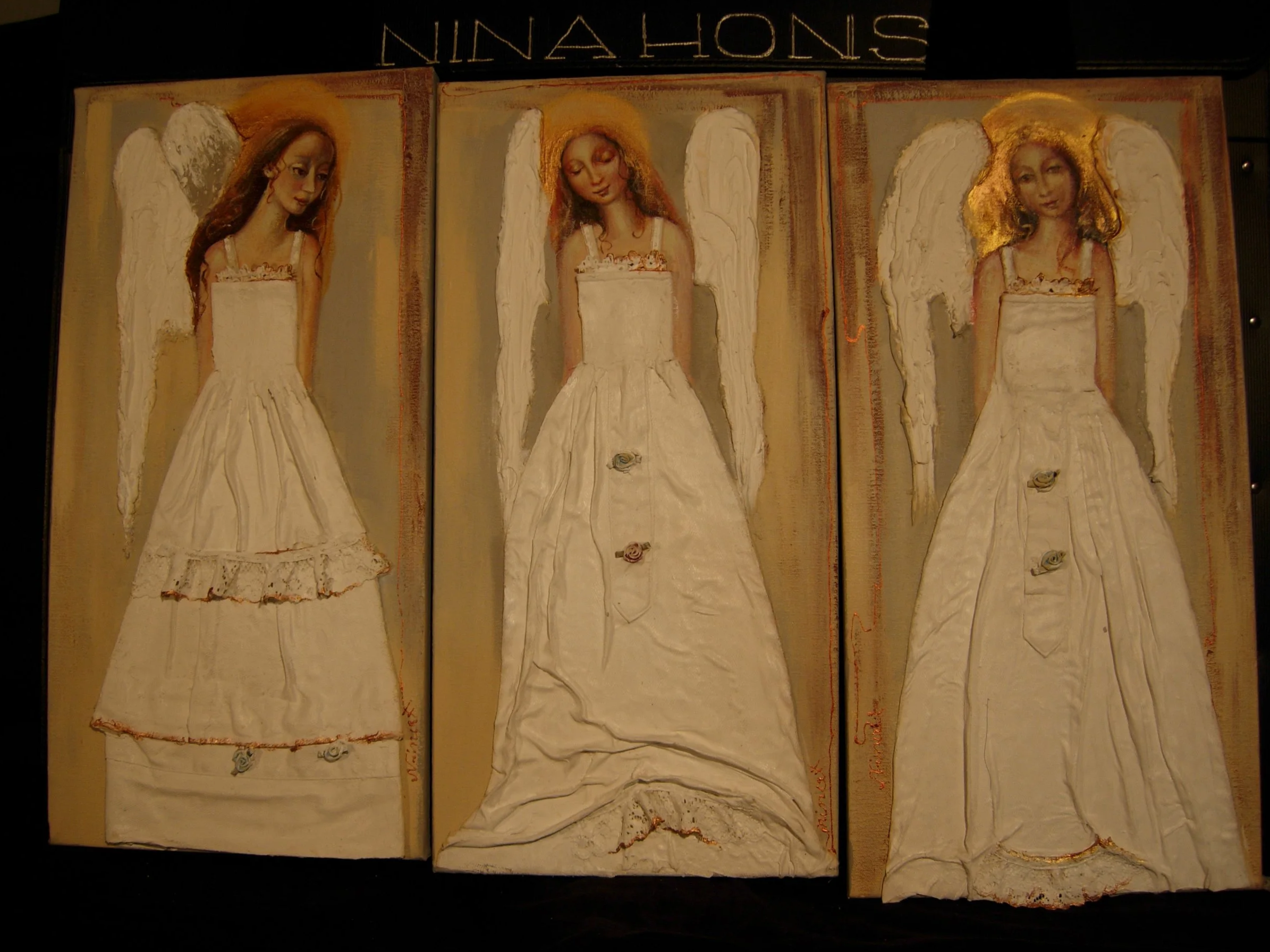 Three Angel Sisters
Mixed Media
30 x 15 each