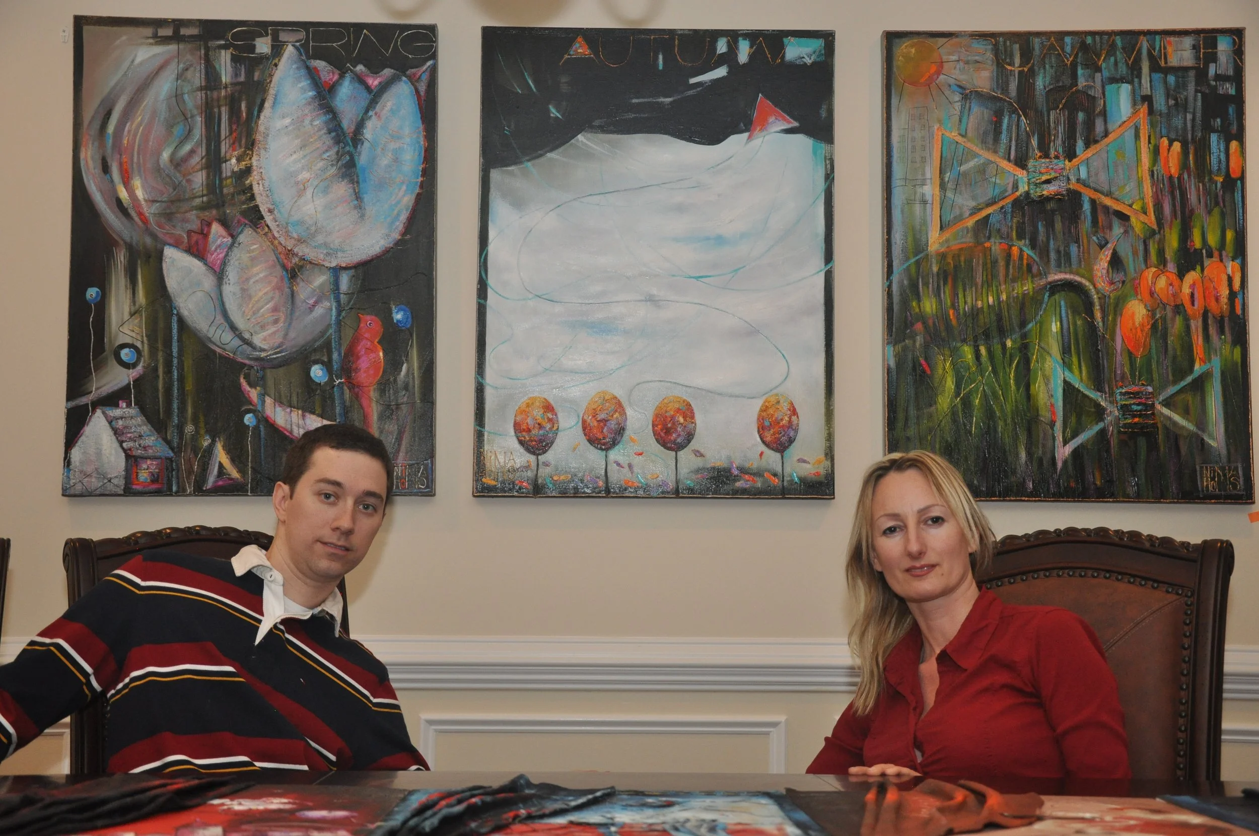 Four Seasons (part of series on wall)
(Customers, Ana V & John O)
Mixed Media
20 x 16  each
