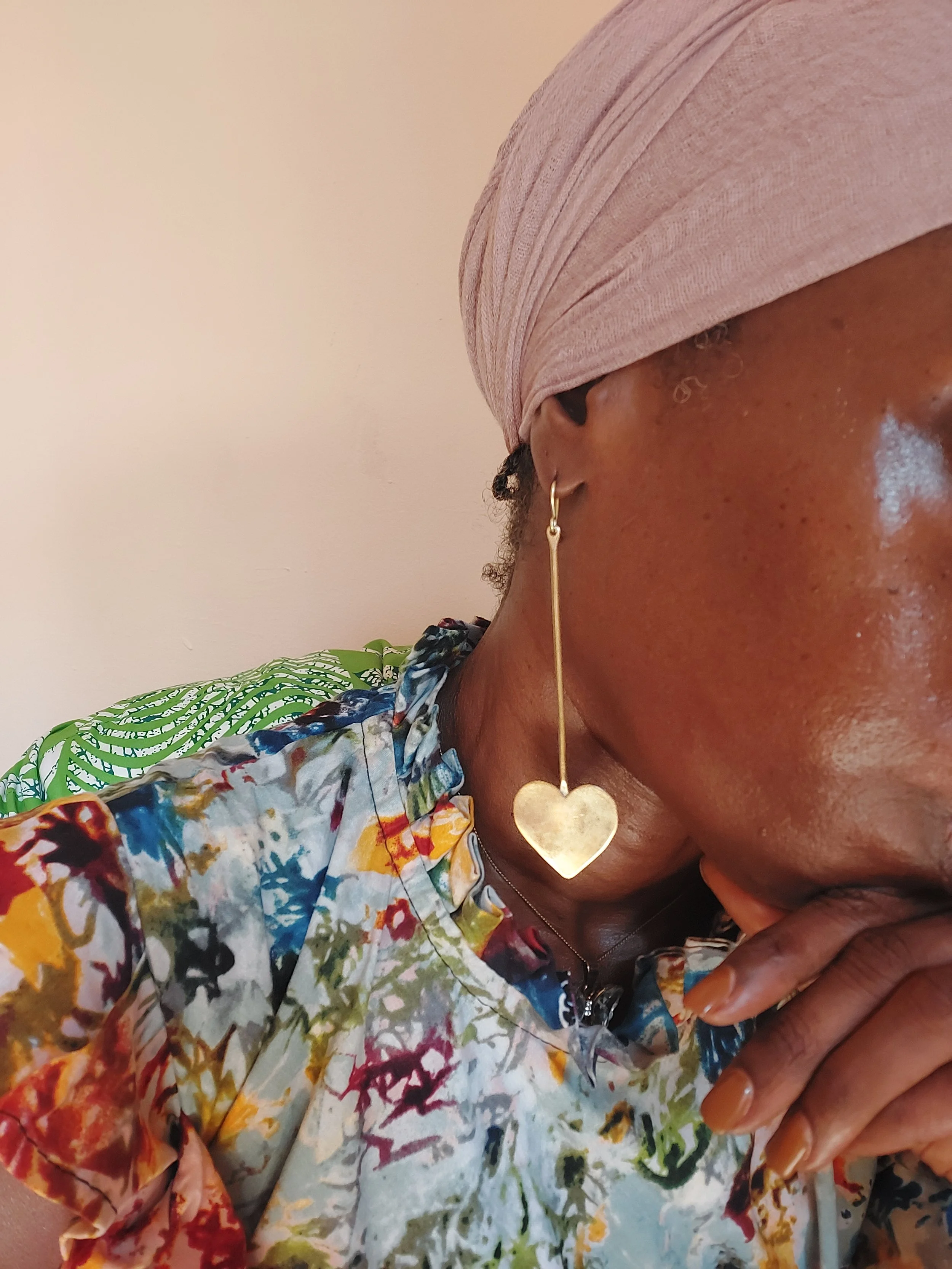 African Brass Earrings