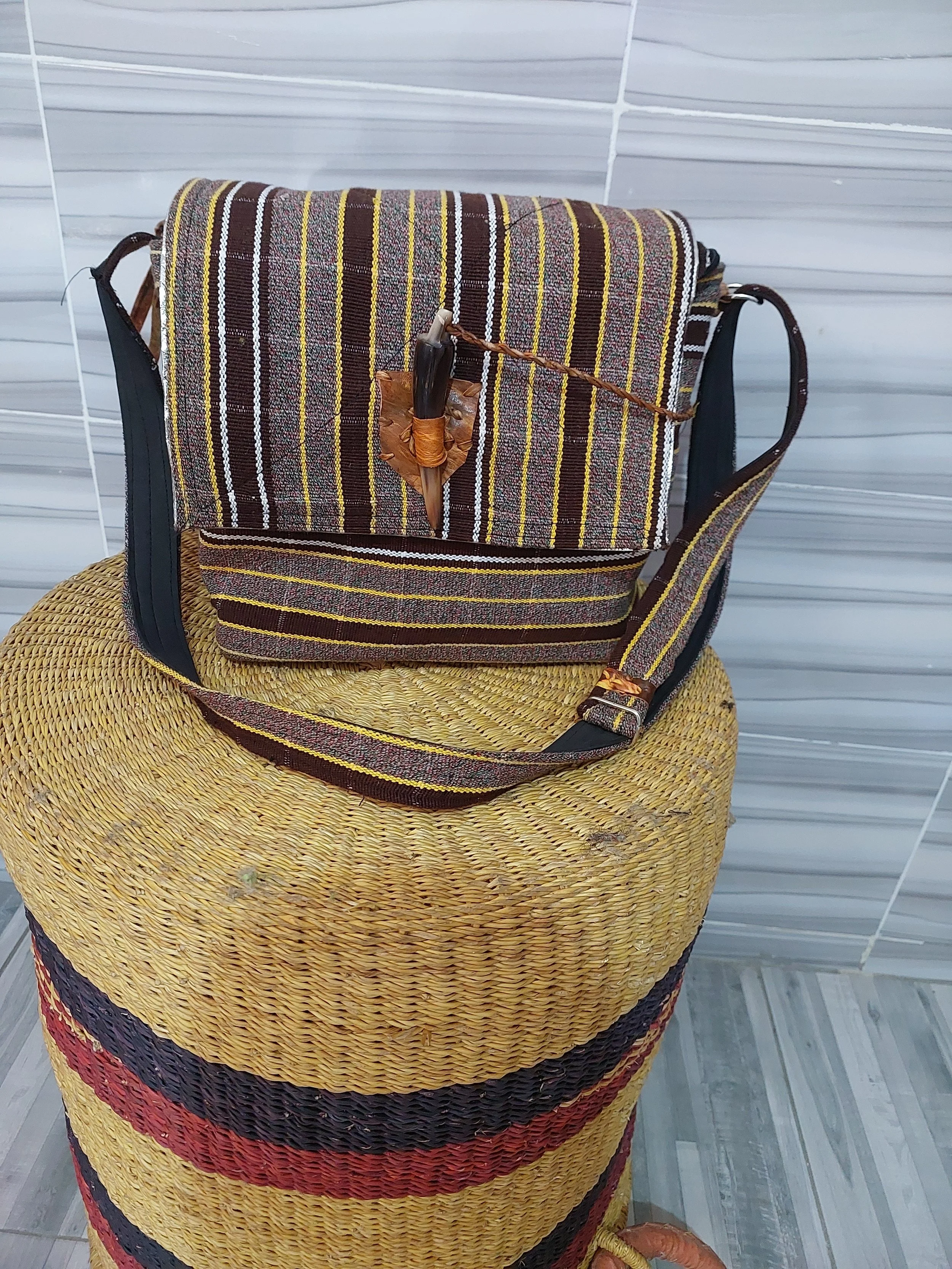 African Lunch Bag Made From The Northern Cloth Of Ghana