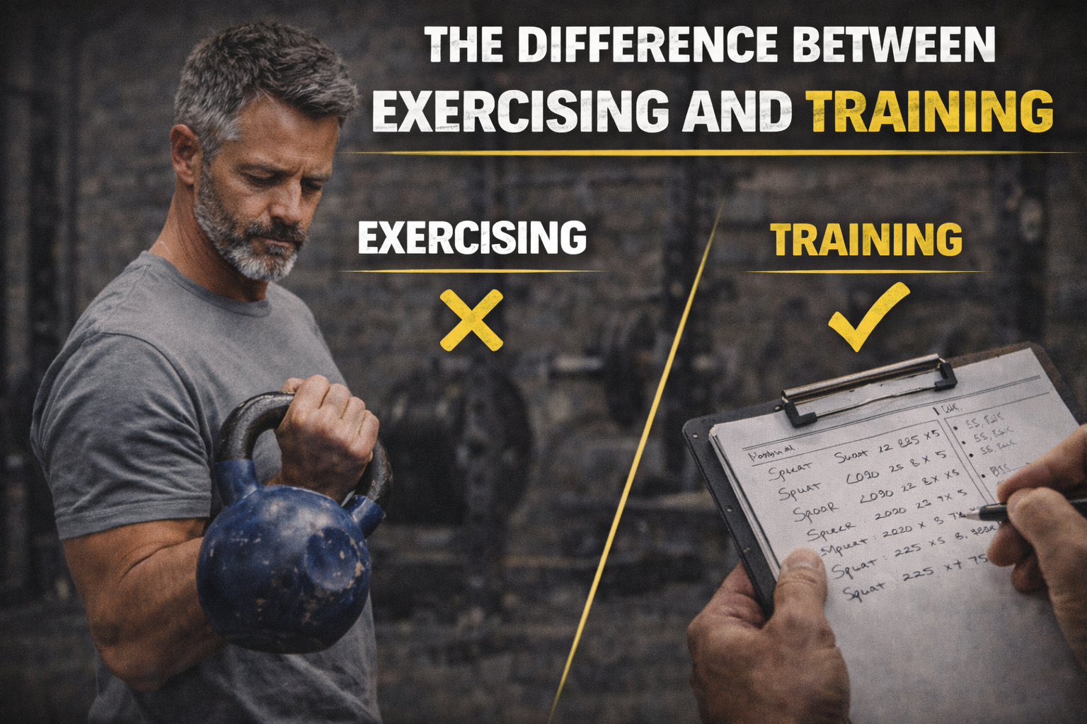 The Difference Between Exercising and Training