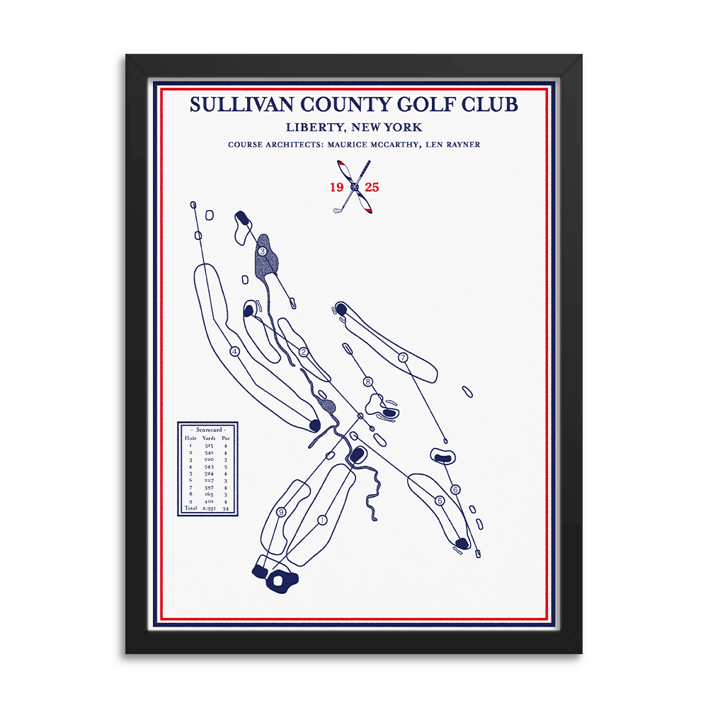 Course Maps 18"x24" Custom Print (Black Frame)