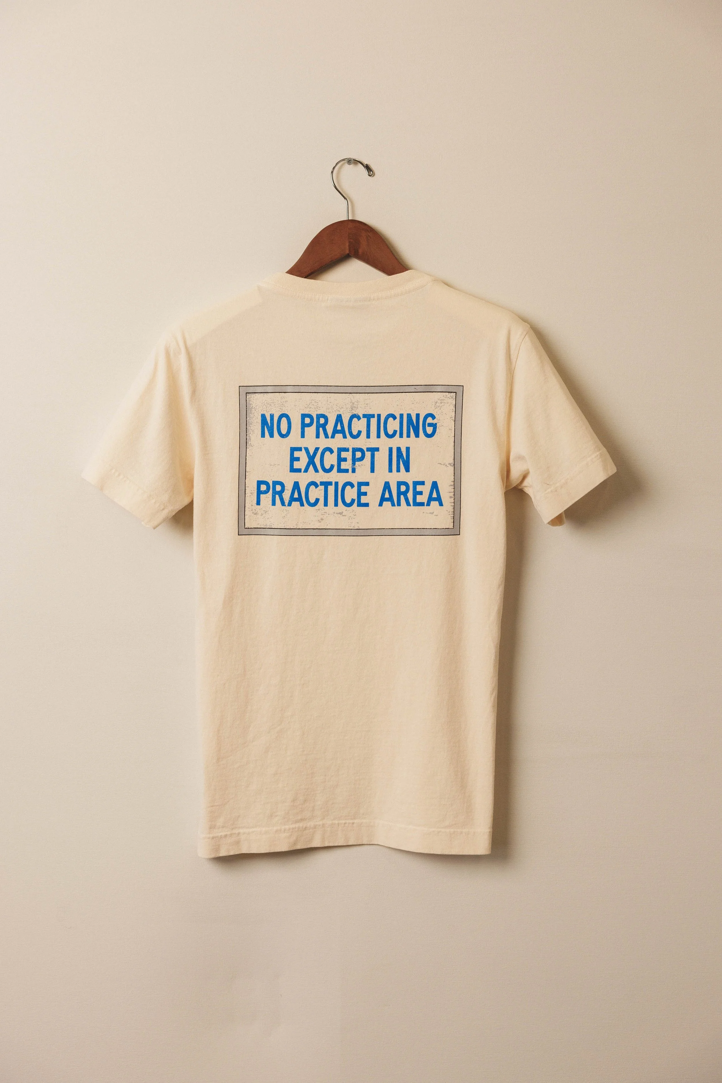 Underdog Apparel "NO PRACTICE" T-Shirt (Ivory)