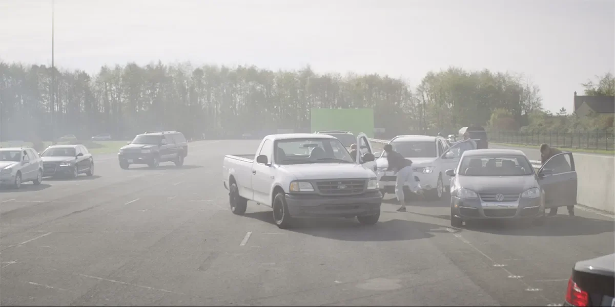  Original photography for the crash scene 