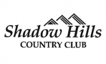 Shadow Hills Country Club logo with stylized mountain graphic.