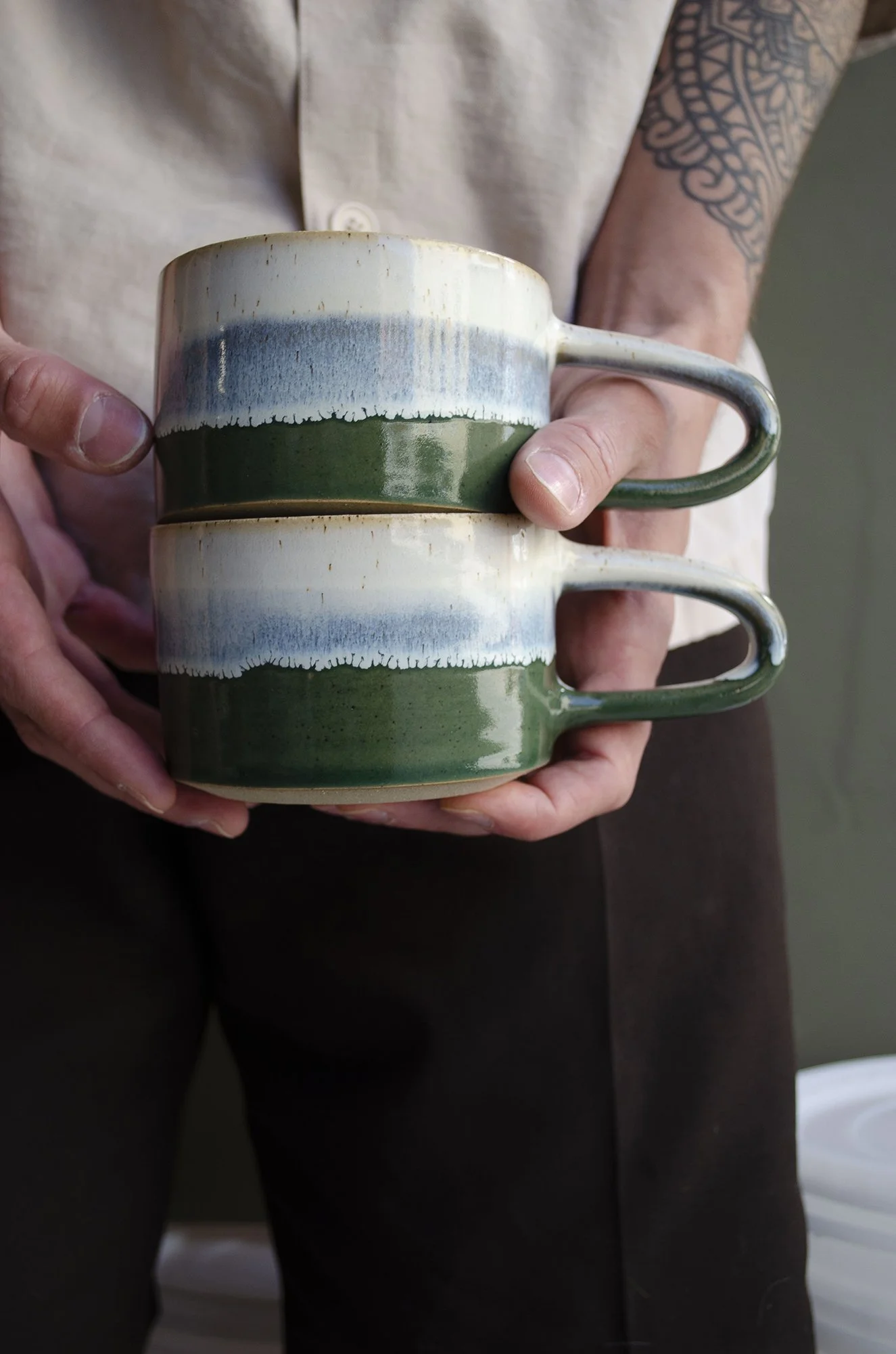 Norii Mug - White & Green