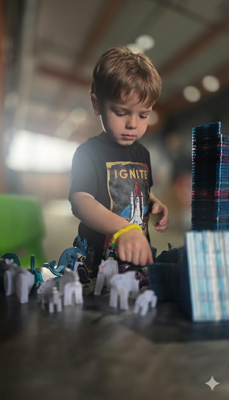 4.	child learning through play at Helena children's museum
