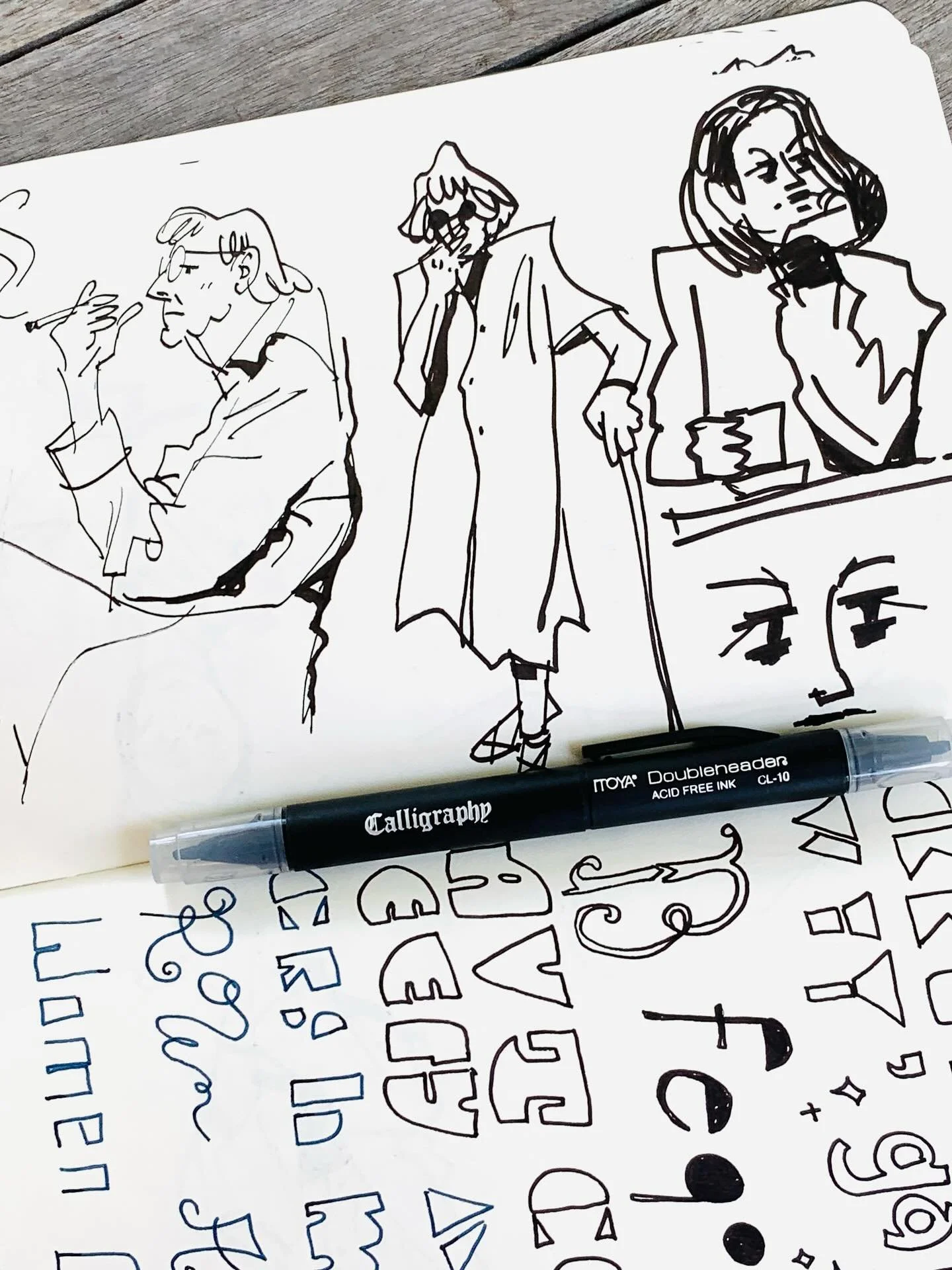 More pen love with this chunky dude. Turns out I like chunky, chisel-tip markers for drawing people - thin lines just don&rsquo;t work for me at all right now. I picked this one up over by RISD in Providence last Christmas. ❤️

#meganwolfe #oxfordms 