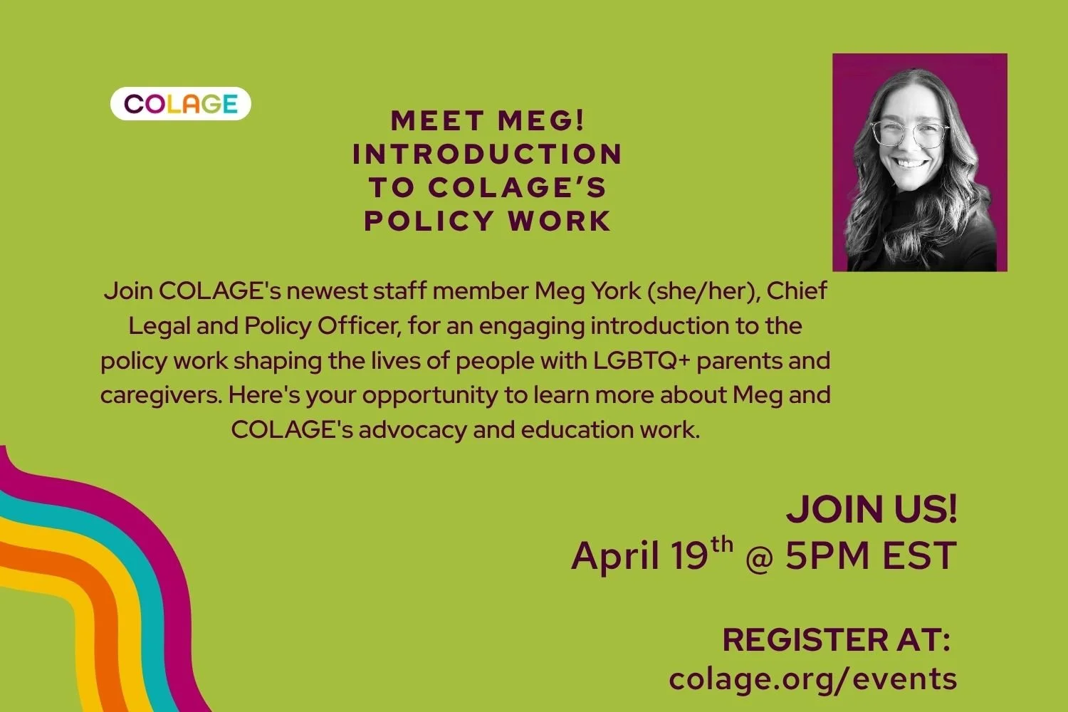 Meet Meg! Introduction to COLAGEs Policy Work