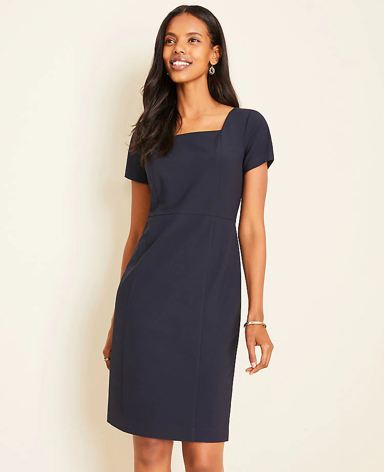 Ann Taylor, square neck sheath dress $139