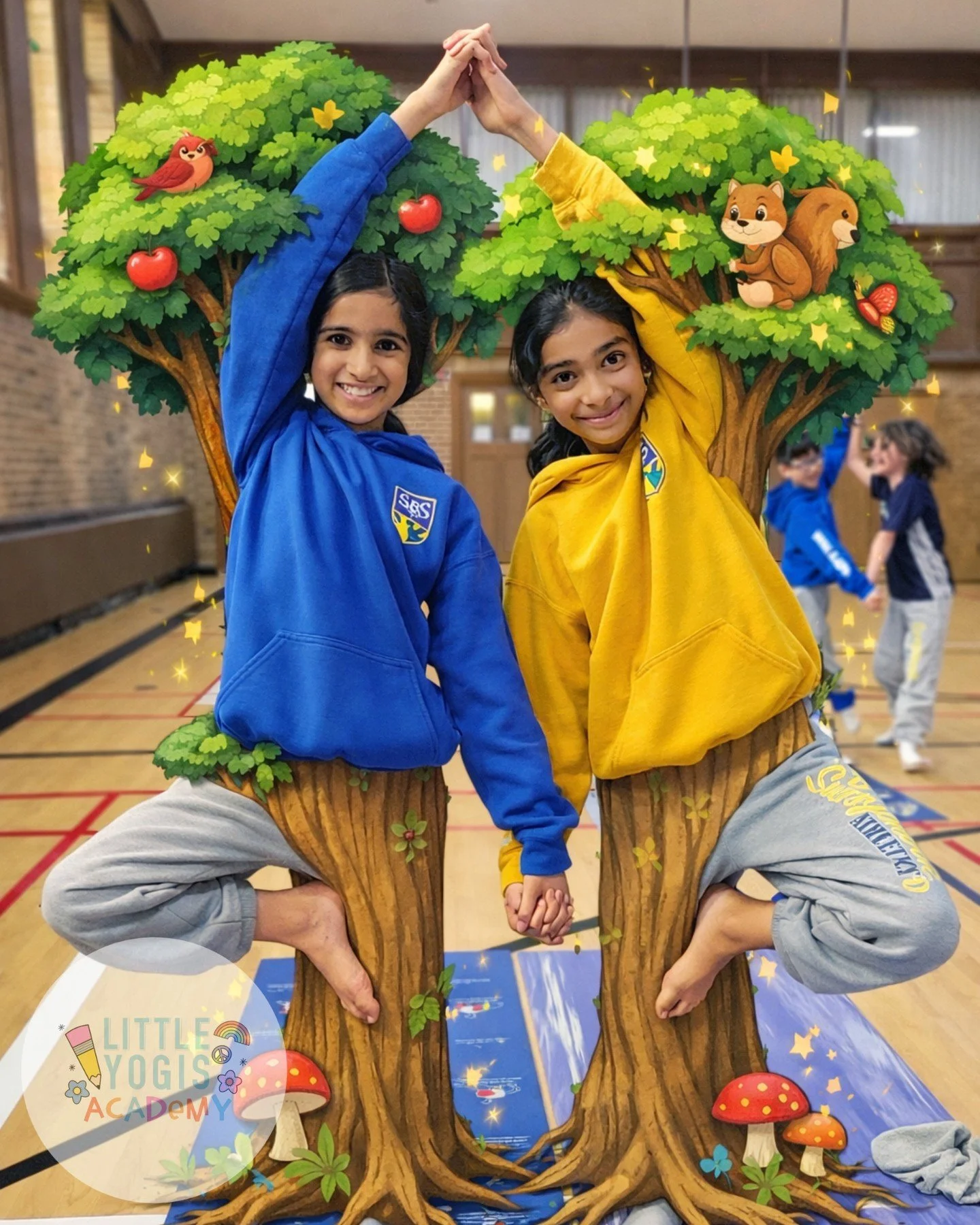 Two trees. One friendship. A whole forest of confidence growing. 🌳✨⁠
⁠
Today our Little Yogis explored partner tree pose, building balance, focus, and trust together. When children move side by side, something beautiful happens&hellip; courage grows