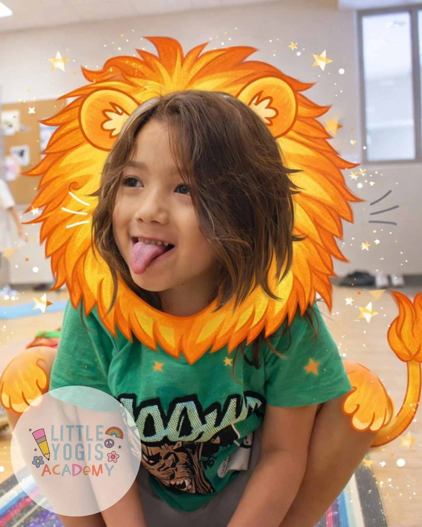 Sometimes kids need a BIG breath&hellip; with a little roar. 🦁✨⁠
⁠
Lion&rsquo;s Breath is one of our favourite calming tools at Little Yogis Academy&reg;.⁠
Here&rsquo;s how to try it:⁠
⁠
🧘&zwj;♀️ Sit tall or kneel comfortably⁠
👅 Stick your tongue 