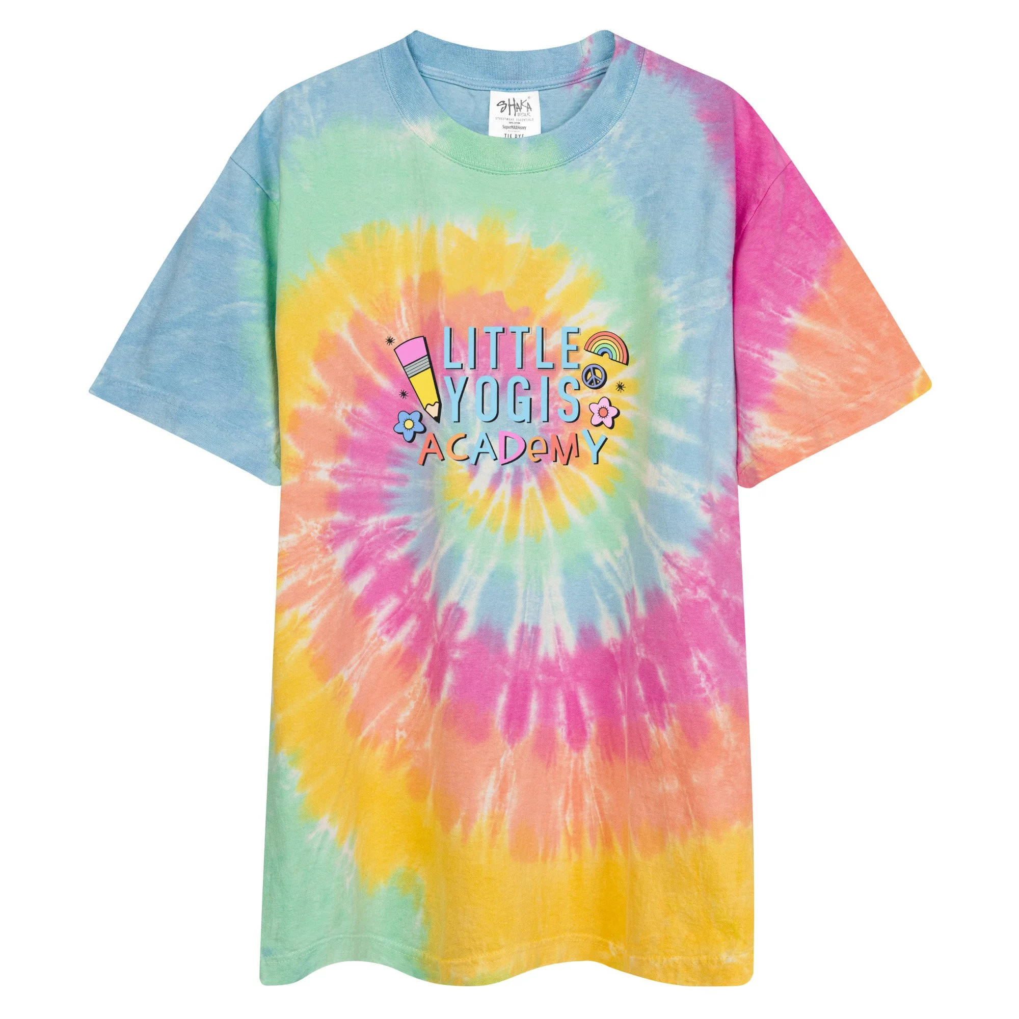 Oversized Tie-Dye Little Yogis Tee
