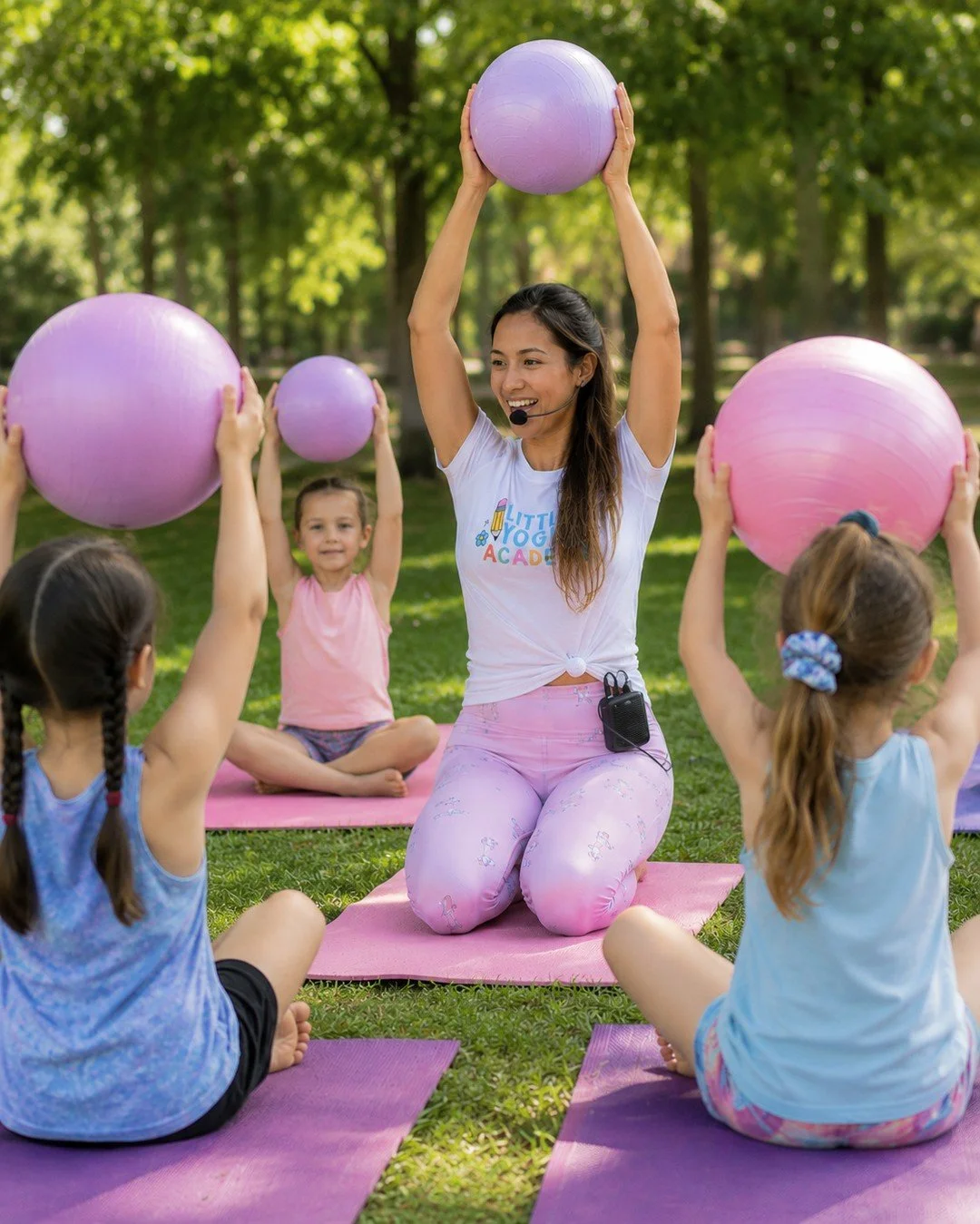 Have your little ones ever tried yoga with balance balls?! ⁠
⁠
It is SUCH a fun way to get kids moving, laughing, focusing, and building coordination all at once. We love using balance balls in our classes to turn traditional yoga poses into playful 