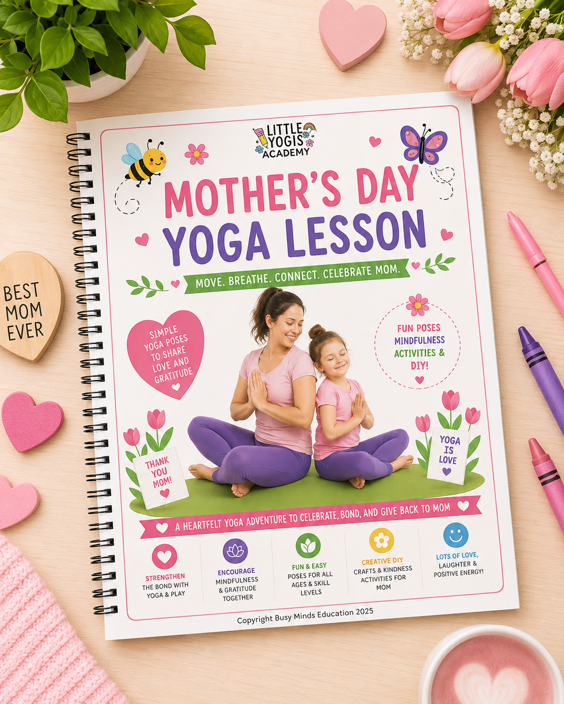 Mother’s Day Yoga Lesson Plan for Preschoolers (30 Minutes)