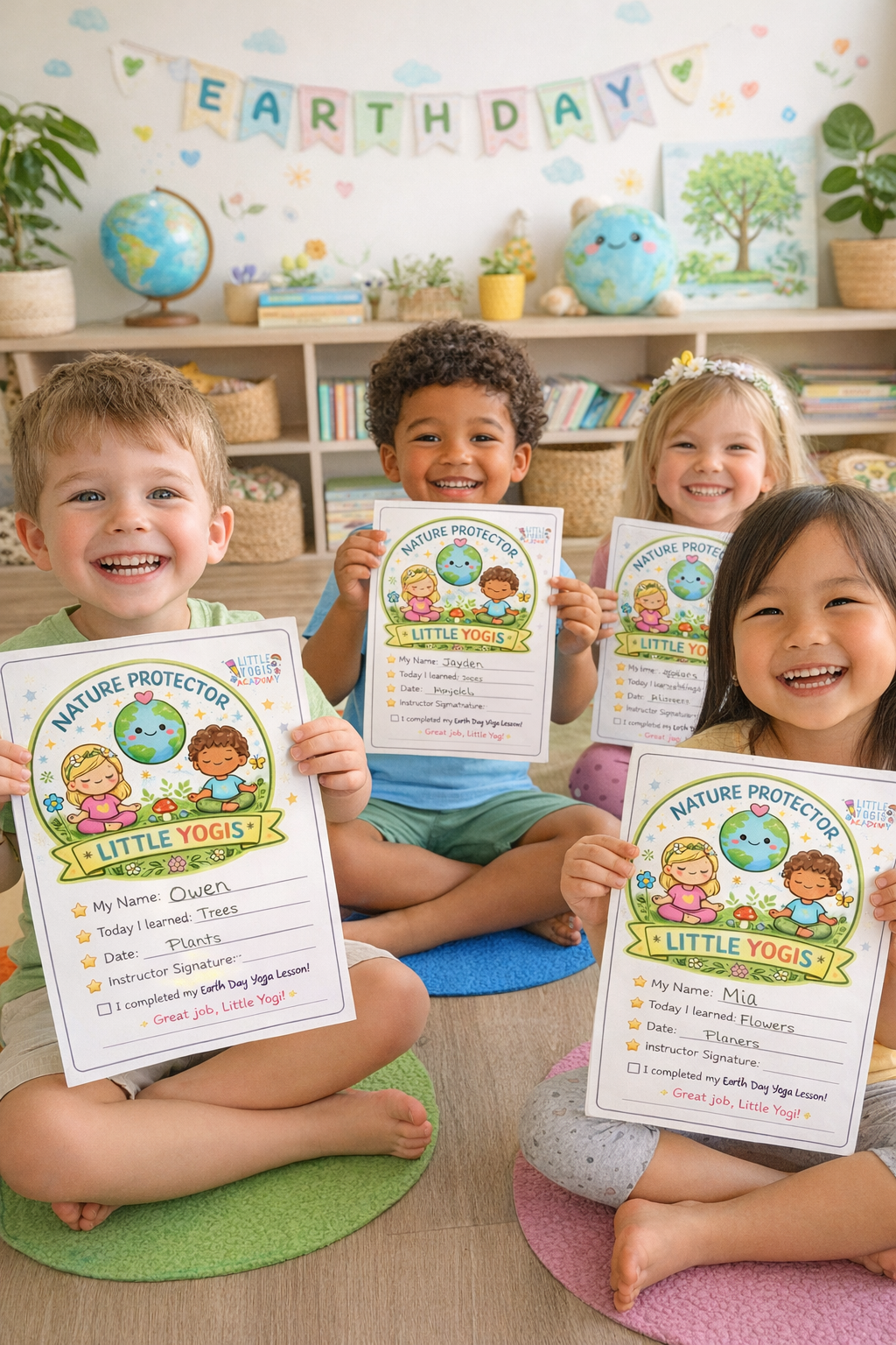 Earth Day Yoga & Mindfulness Lesson Plan for Preschool (Ages 2–5)