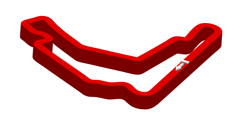 Red 3-D outline of St. Petersburg