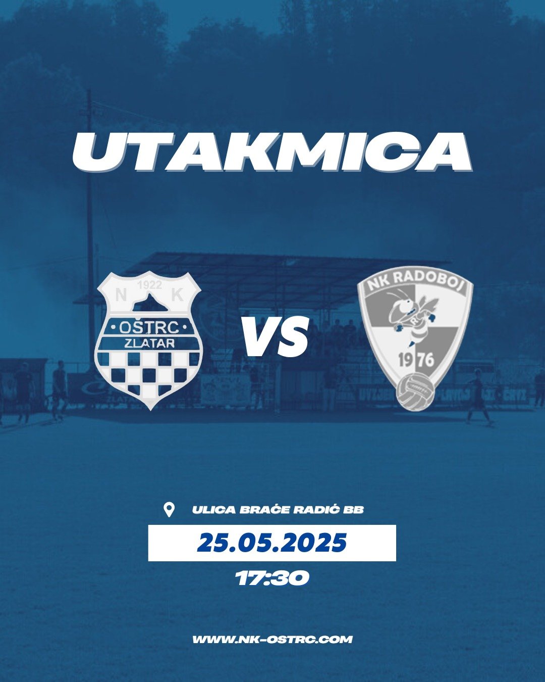 📣 Utakmica na domaćem terenu! ⚽️

U nedjelju u 17:30 sati dočekujemo ekipu NK Radoboj na na&scaron;em terenu u Zlataru!

Čeka nas borbena utakmica i prilika za nove bodove &ndash; budite uz nas s tribina i podržite na&scaron;e dečke do pobjede! 💪🔵