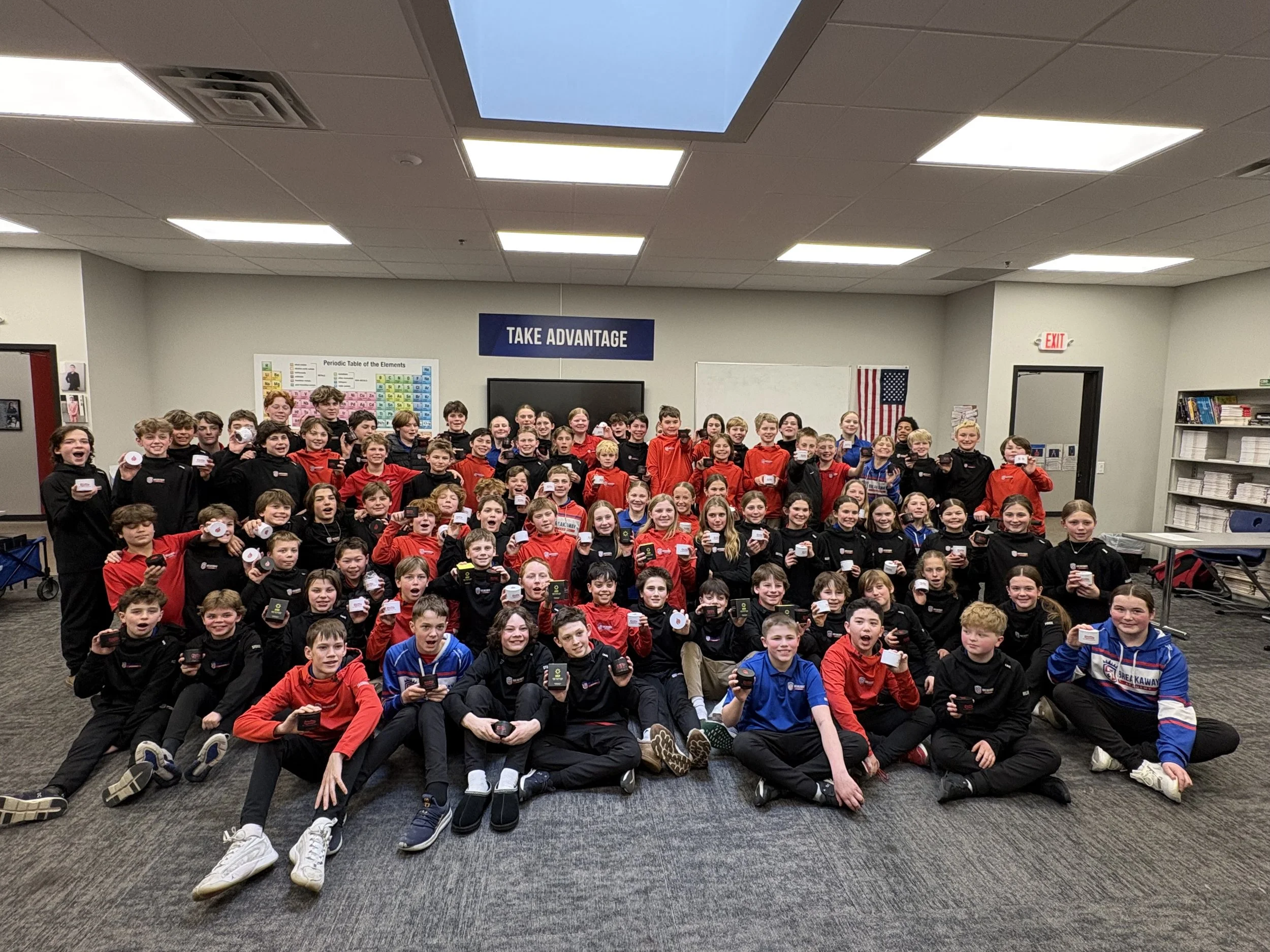 Breakaway Academy 6th Grade Student Athletes Celebrating The Candle They Designed