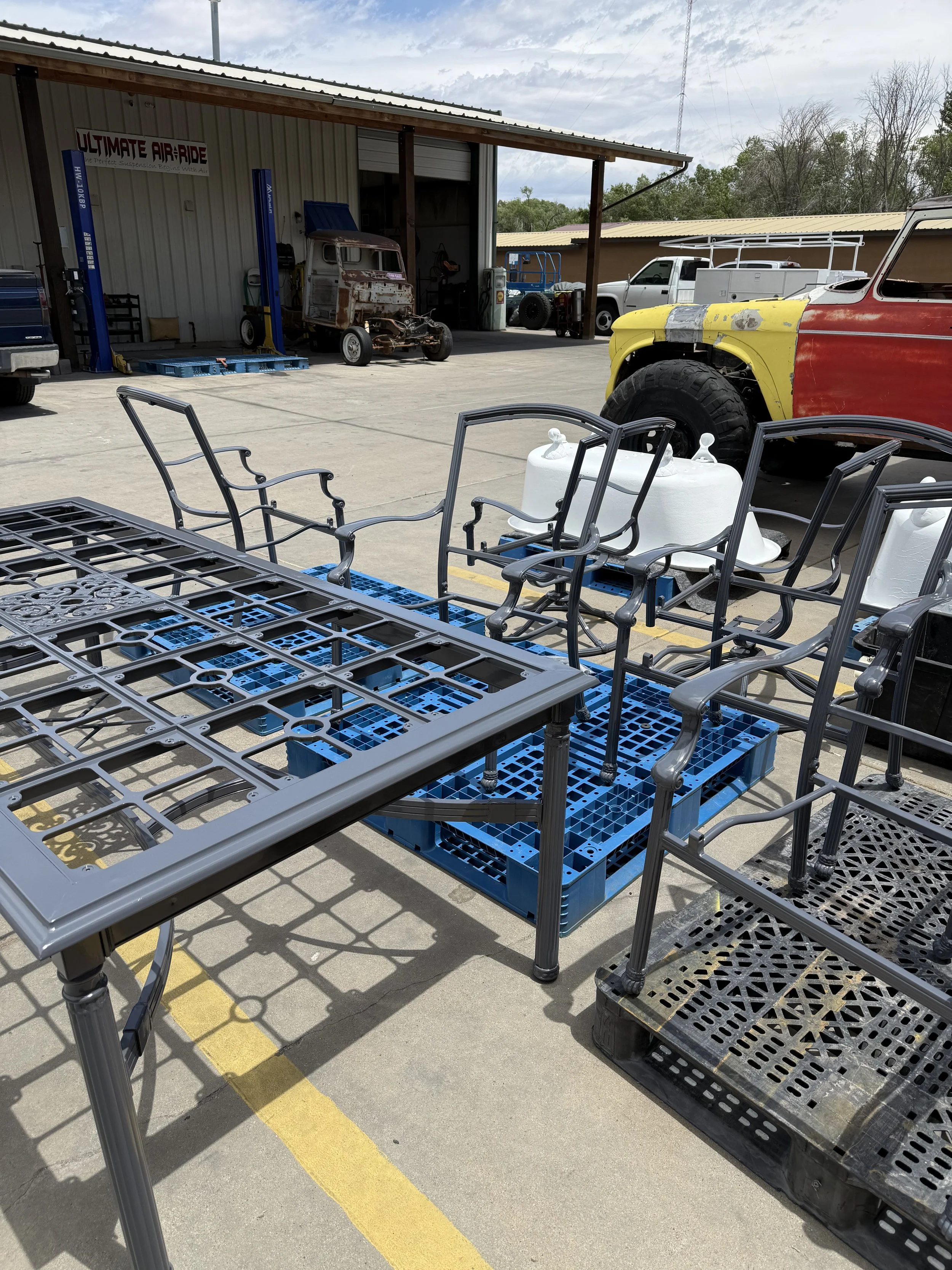 Powder Coated Table and Chairs