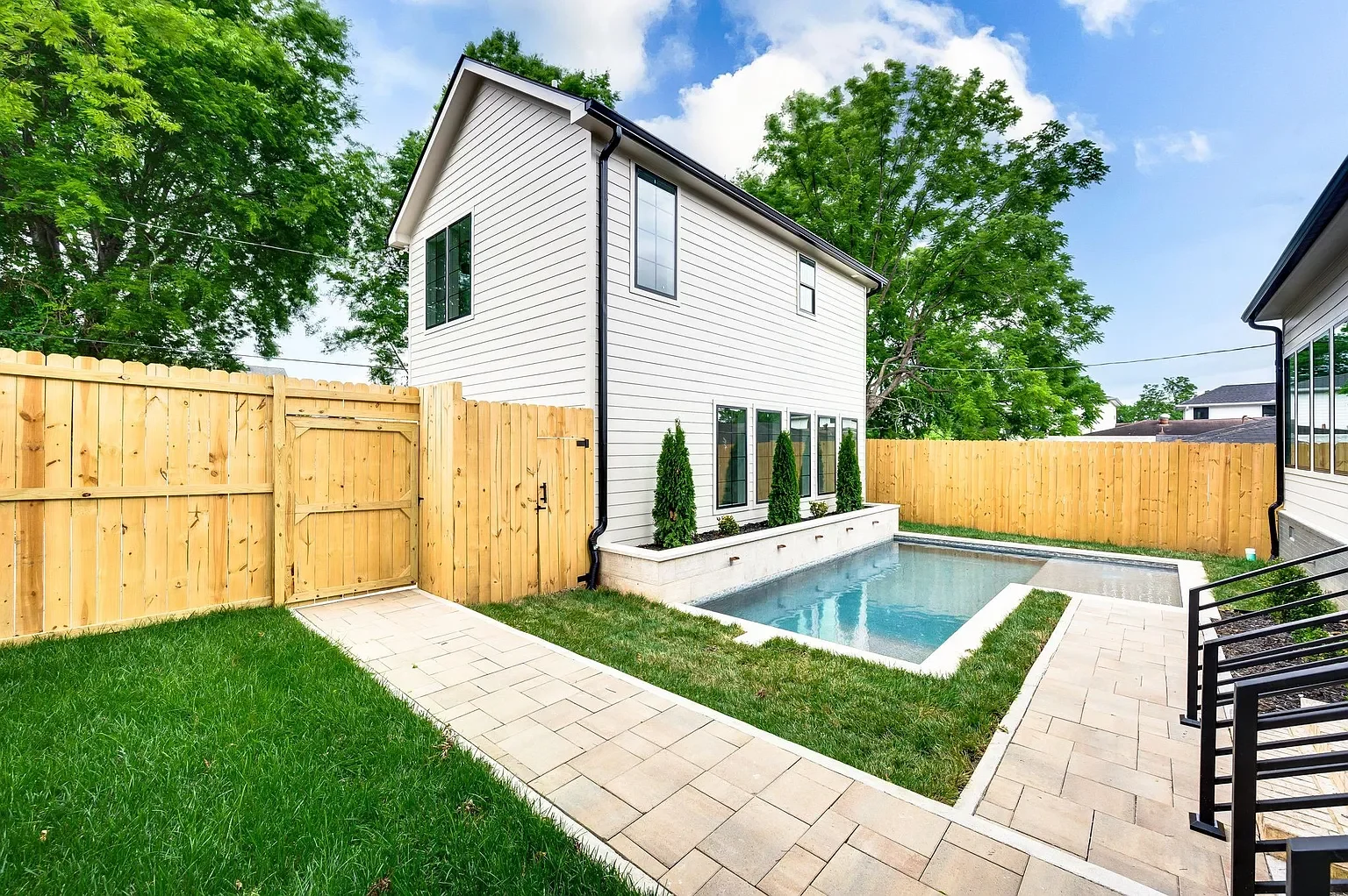 backyard with pool and dadu