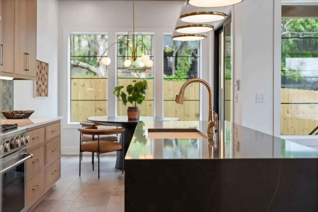 Custom cabinets with a beautiful island 