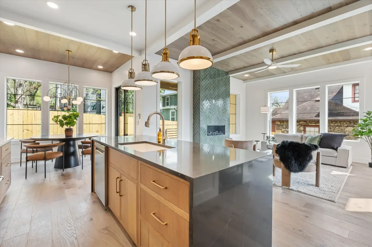 pendants over island custom trim install