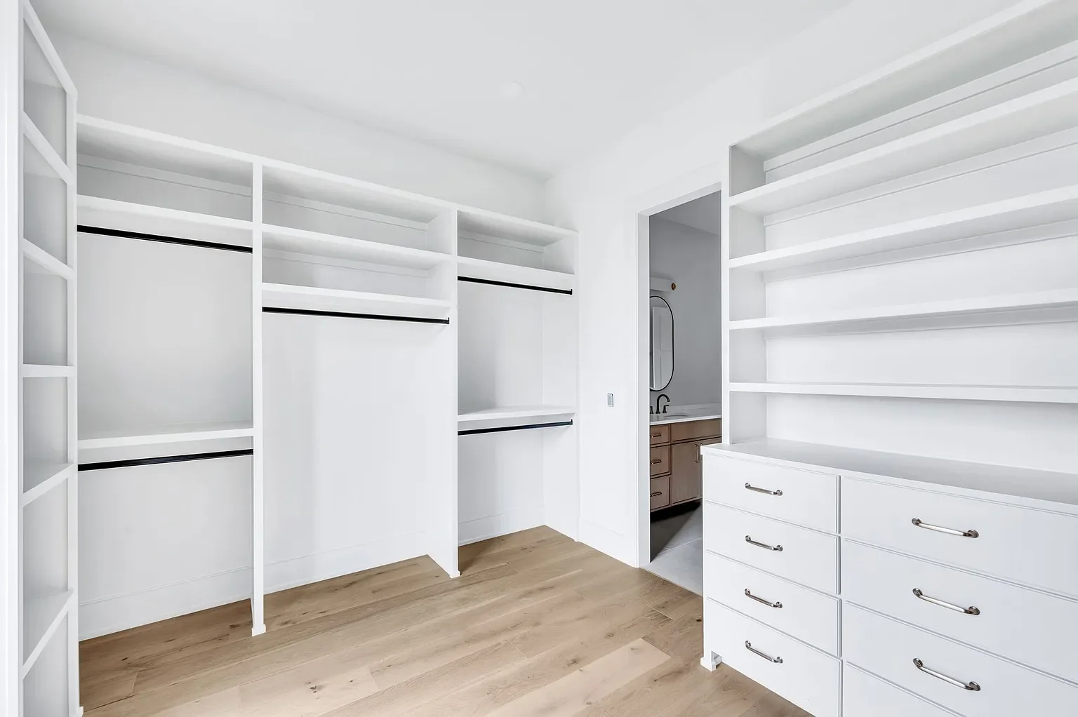 Her closet custom carpentry built ins