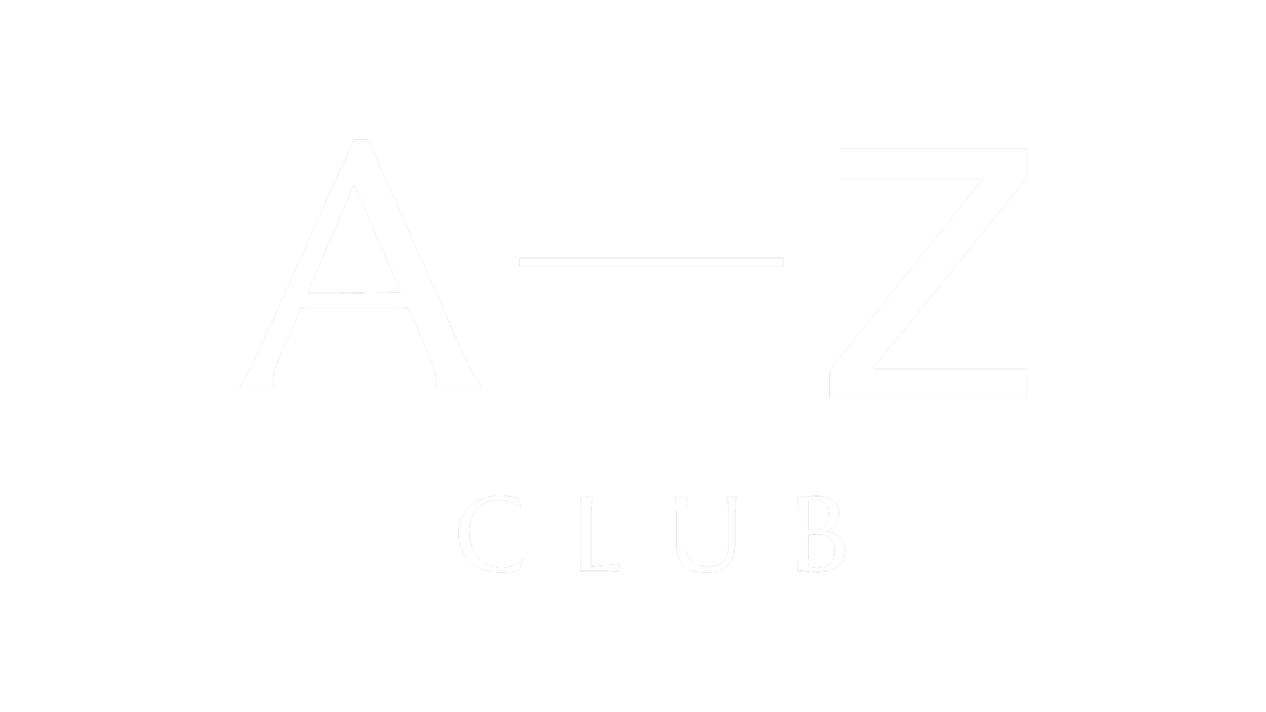 Black background with white text reading 'A - Z' and the word 'CLUB' below.
