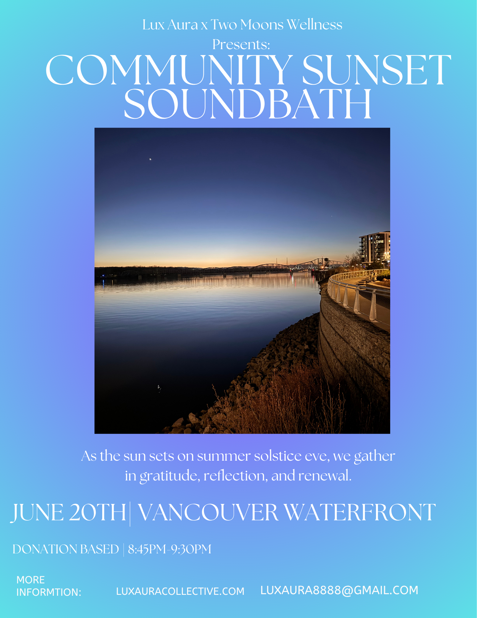 Community Sunset Soundbath at Vancouver Waterfront (Donation Based)