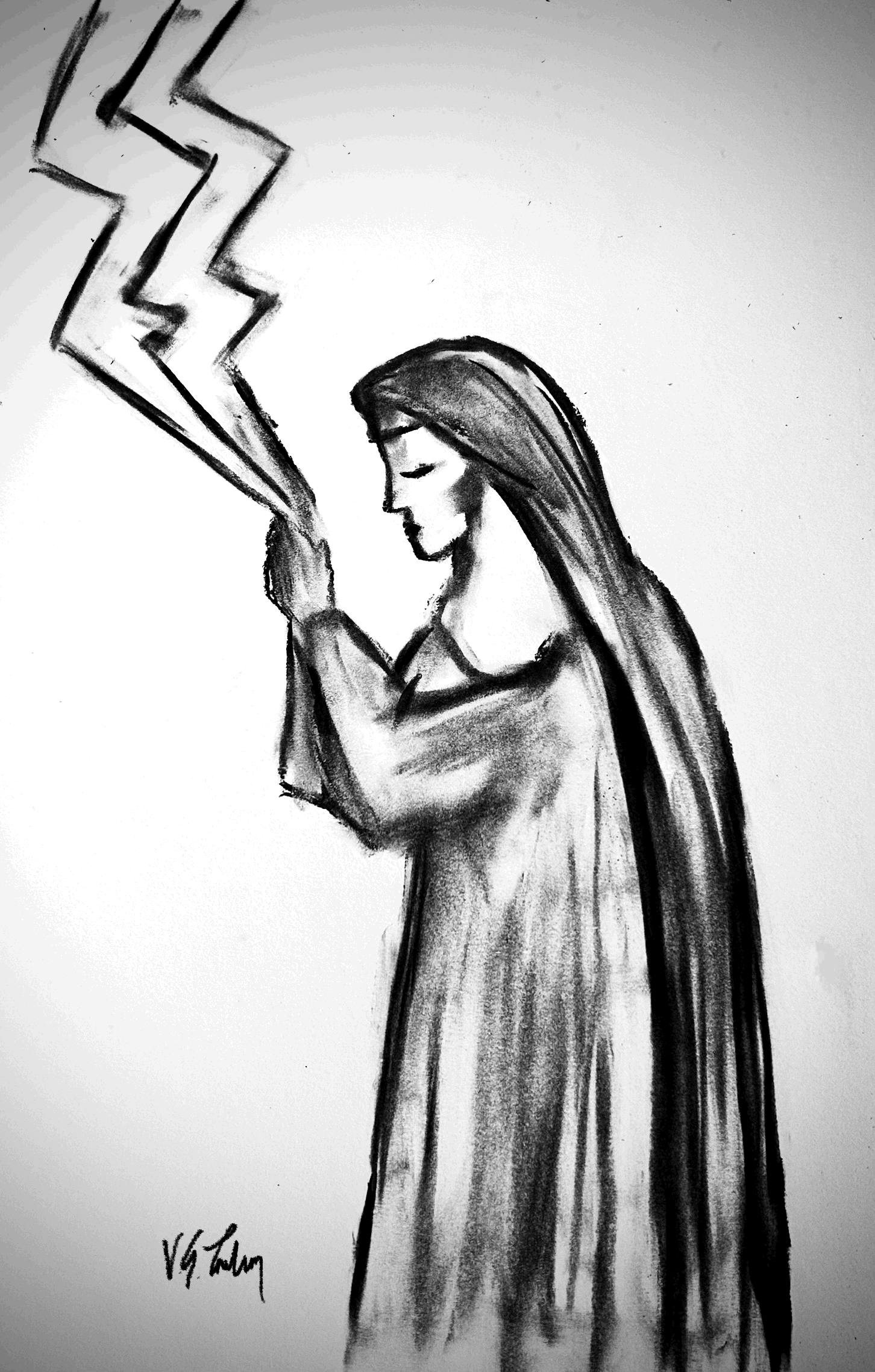 Die junge Nonne Print