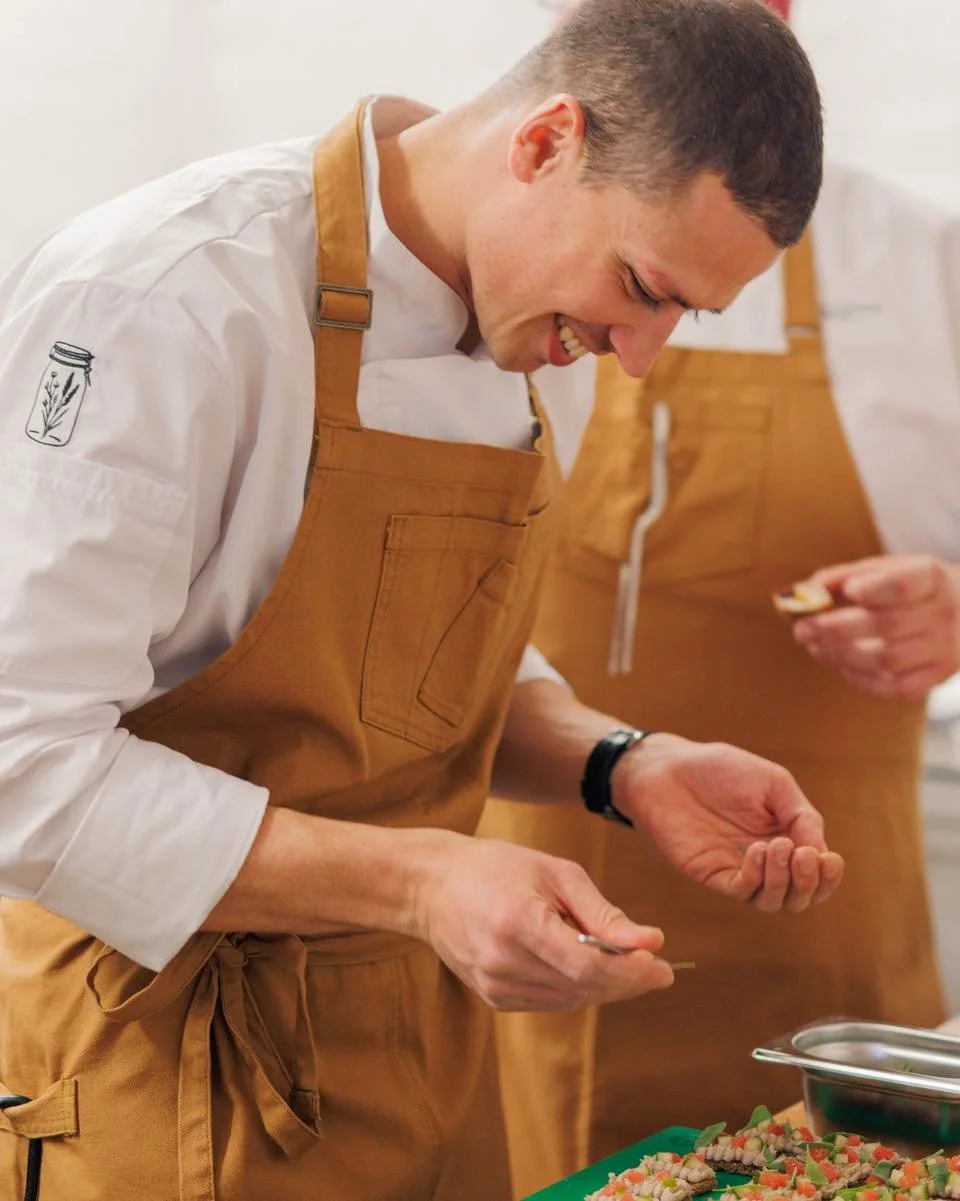 A few of the faces behind Field &amp; Larder.

There&rsquo;s a lot that happens before a plate ever reaches the table.

Planning, prepping, tasting, changing our minds, changing them back, very long days &mdash; and usually quite a lot of laughing al