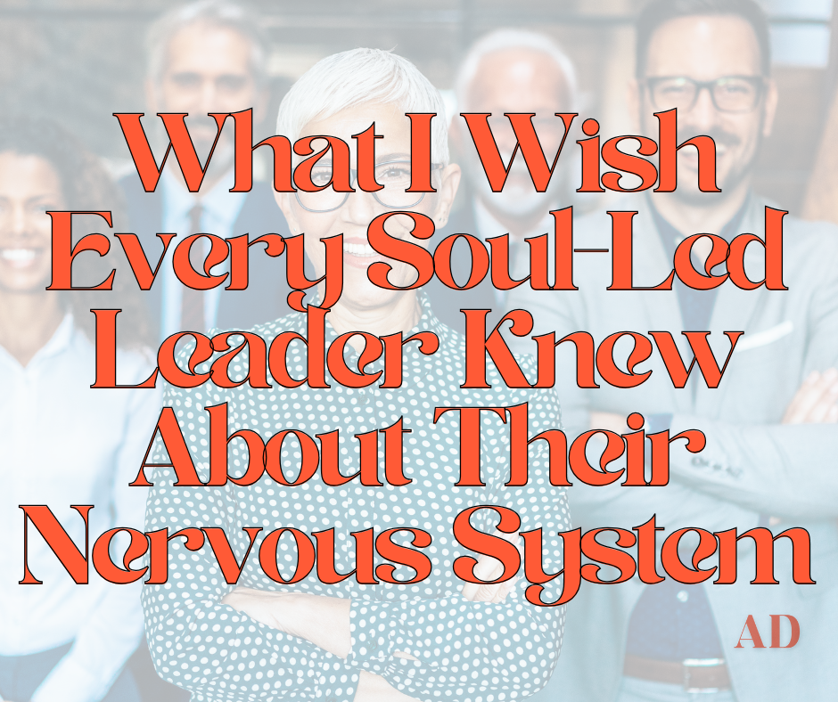 What I Wish Every Soul-Led Leader Knew About Their Nervous System: A Grounded Approach to Alignment, Capacity, and Sustainable Leadership