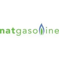 Logo for NatGasoline featuring green and blue text with a stylized blue flame