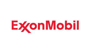 ExxonMobil logo in red text on a white background.