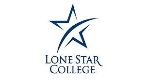 Lone Star College logo featuring a stylized blue star with a curved design, and the college name beneath it.