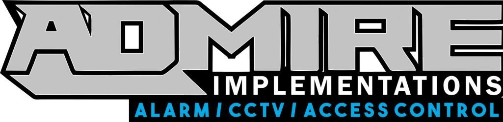 Logo for Admire Implementations with text 'Alarm, CCTV, Access Control'