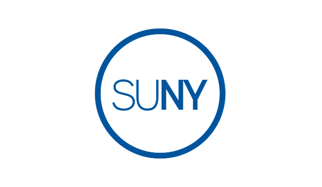SUNY logo with blue circle and text