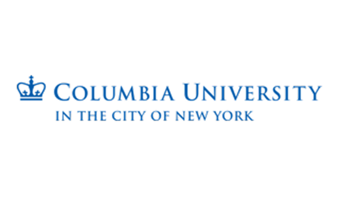 Columbia University logo with a crown icon and text in blue reading 'Columbia University in the City of New York'.