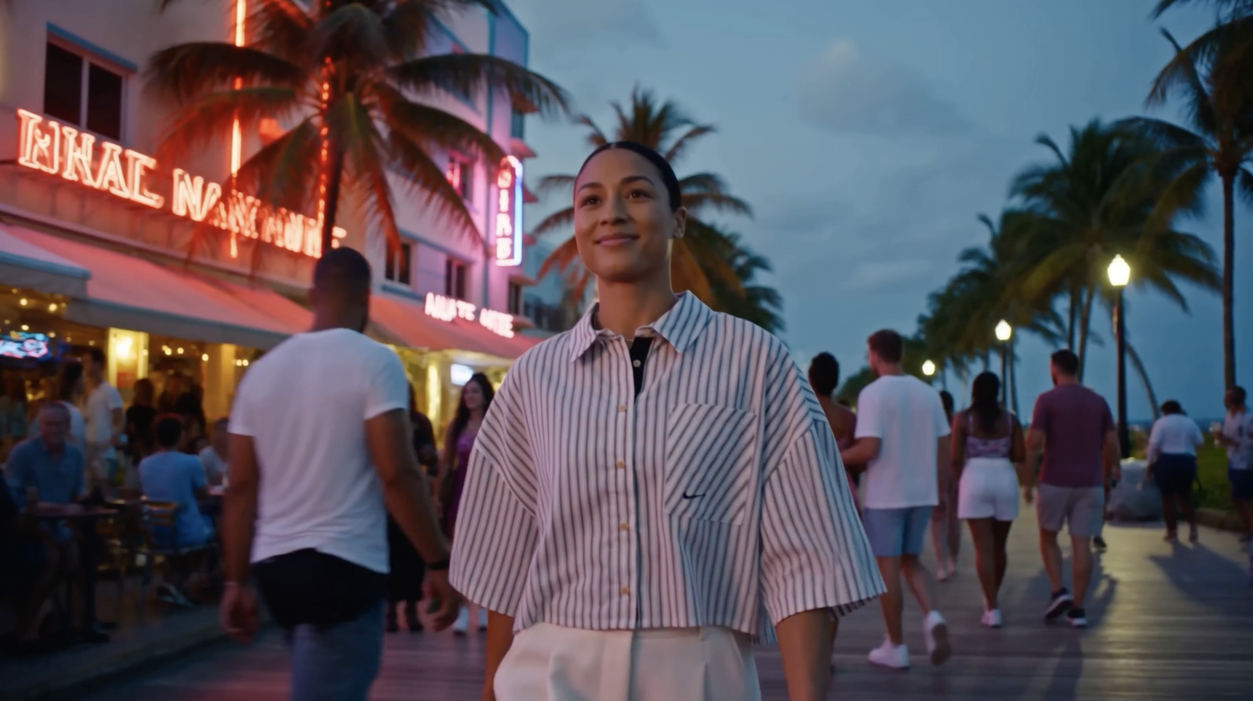 AI-powered product-on-body visualization used to explore Nike apparel fit, footwear, colorways, and retail assets before physical samples were available.