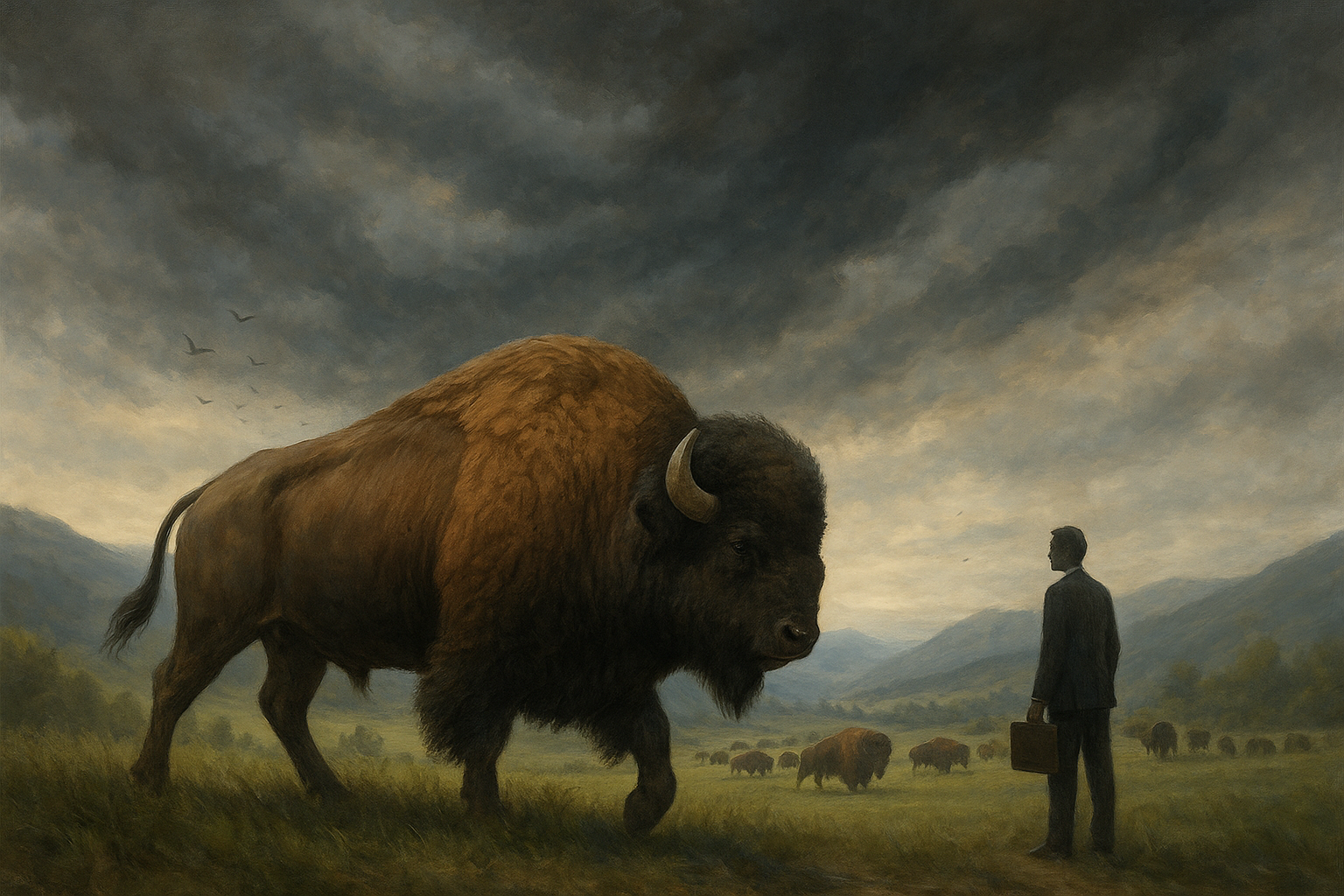 Bison symbolizing proactive cybersecurity consulting and resilience