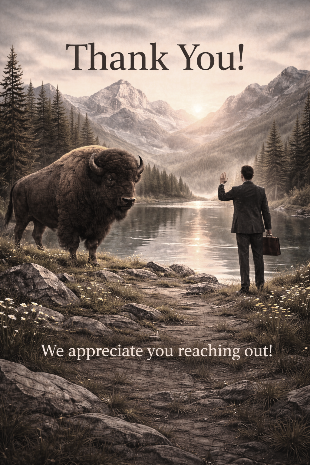 Bison and consultant representing hands-on boutique cybersecurity consulting