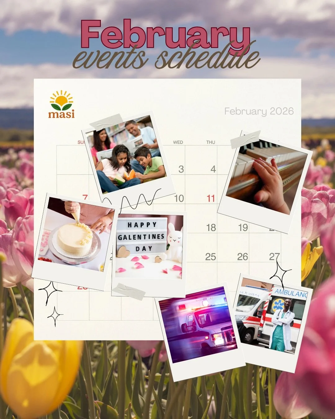 February at Masi Collective 💕

Galentine&rsquo;s Gathering
🍰 Collabing with @renas.bakery 
📅 Sunday 2/15 | 3:00 PM
📍 South Charlotte Country Club

Bilingual Families Meet Up
📅 Saturday 2/21 | 10:00 AM
📍 South Blvd

Community Helpers: Immersion 