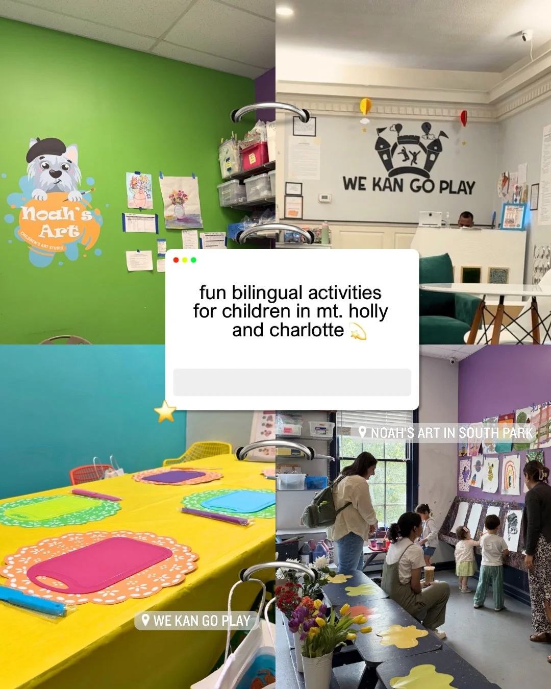 May has wrapped up 🧡

Thank you familias for spending this month with us in our talleres! We hope your littles had fun and learned a Spanish phrase or two!

A special shout out to our wonderful venues @wekangoplay and @noahsartsouthpark. You have co