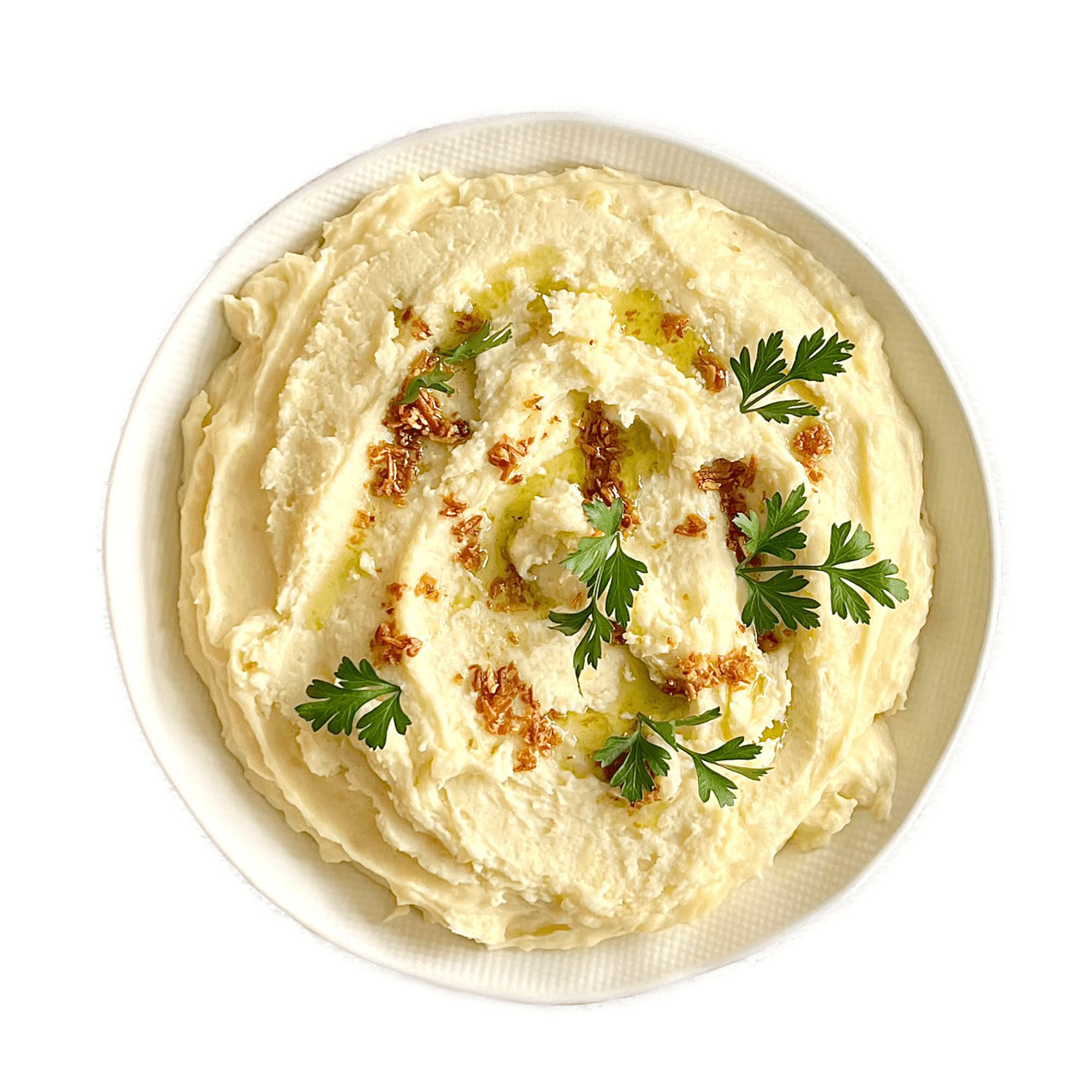 Mashed Potatoes with Toasted Garlic:
